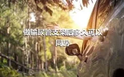 做输尿管支架后多久可以同房