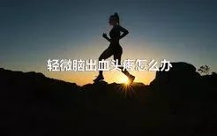 轻微脑出血头疼怎么办