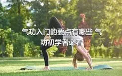 气功入门的要点有哪些 气功初学者必看