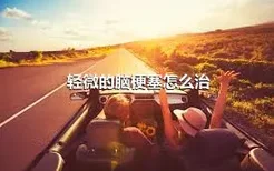 轻微的脑梗塞怎么治