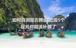 如何自测是否脾虚 出现5个征兆你就该补脾了