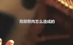 背部赘肉怎么造成的