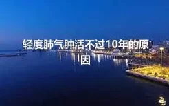 轻度肺气肿活不过10年的原因