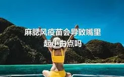 麻腮风疫苗会导致嘴里起小白点吗