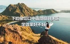 下睑缘切口中面部提升术医学效果好不好？