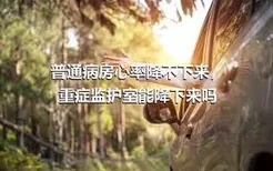 普通病房心率降不下来，重症监护室能降下来吗