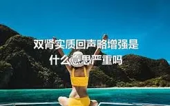 双肾实质回声略增强是什么意思严重吗