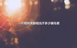 一片格列美脲相当于多少胰岛素