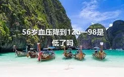 56岁血压降到12o一98是低了吗