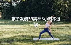 孩子发烧39美林3小时不退烧