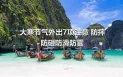 大寒节气外出7项注意 防摔防砸防滑防雾