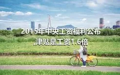 2015年中央工资福利公布,津贴是工资1.6倍