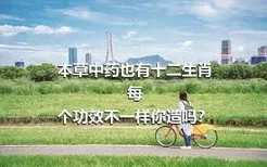 本草中药也有十二生肖
每个功效不一样你造吗？