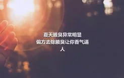 夏天腋臭异常明显
偏方去除腋臭让你香气逼人