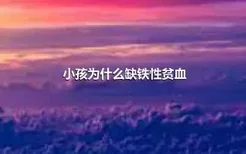 小孩为什么缺铁性贫血