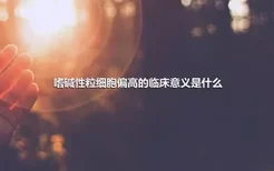 嗜碱性粒细胞偏高的临床意义是什么