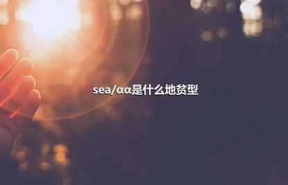 sea/αα是什么地贫型