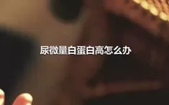 尿微量白蛋白高怎么办