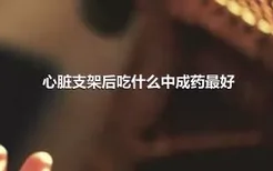 心脏支架后吃什么中成药最好